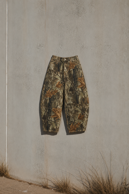 Camo Barrel Jeans